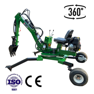 Mini excavatrice remorquable avec rotation à 360 °